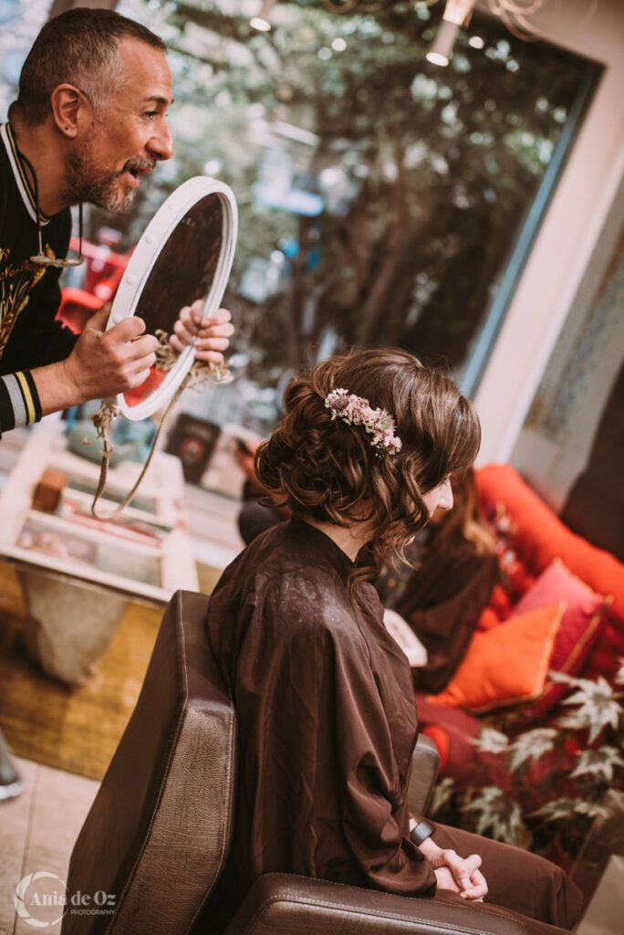 Preparación de los novios en summum peluqueros Vitoria