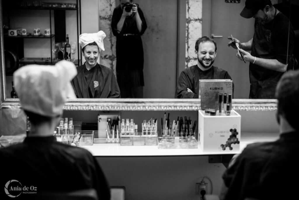 Preparación de los novios en summum peluqueros Vitoria