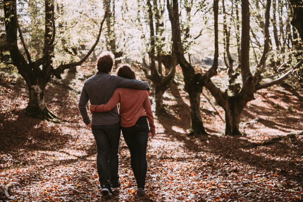 Preboda natural en el bosque