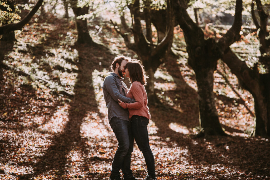 Preboda natural en el bosque