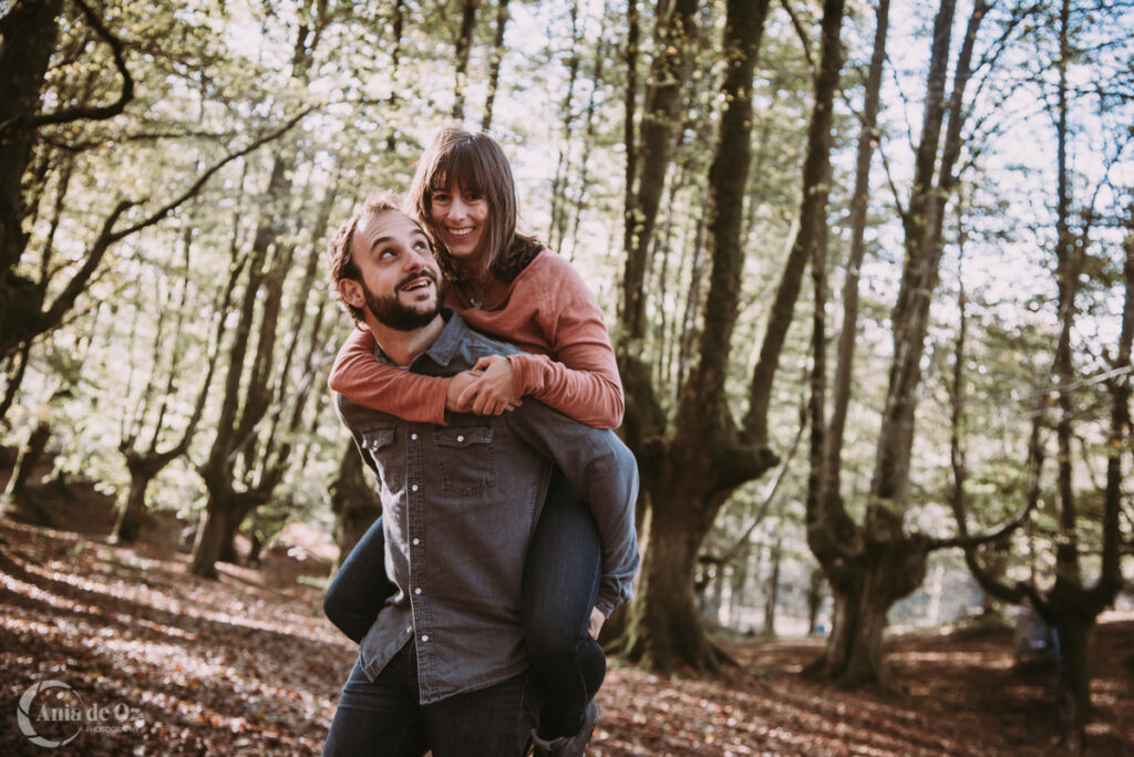 Preboda natural en el bosque